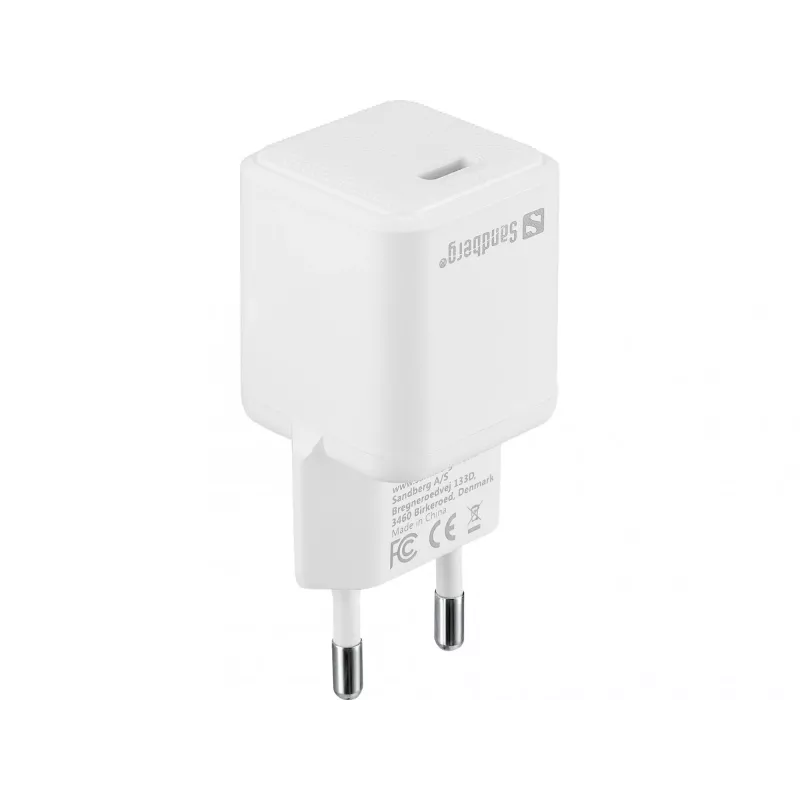 Sandberg USB-C AC Charger PD20W SAVER, Innenbereich, AC, 12 V, 3 A, Weiß