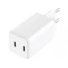 Sandberg AC Charger Dual USB-C PD65W EU, Innenbereich, AC, 20 V, 3,25 A, Weiß