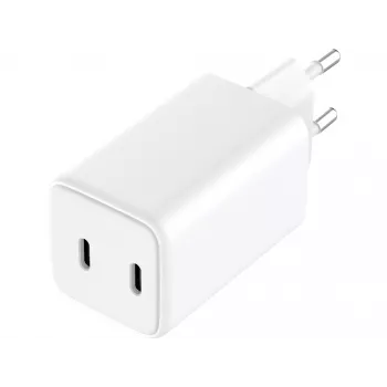Sandberg AC Charger Dual USB-C PD65W EU, Innenbereich, AC, 20 V, 3,25 A, Weiß
