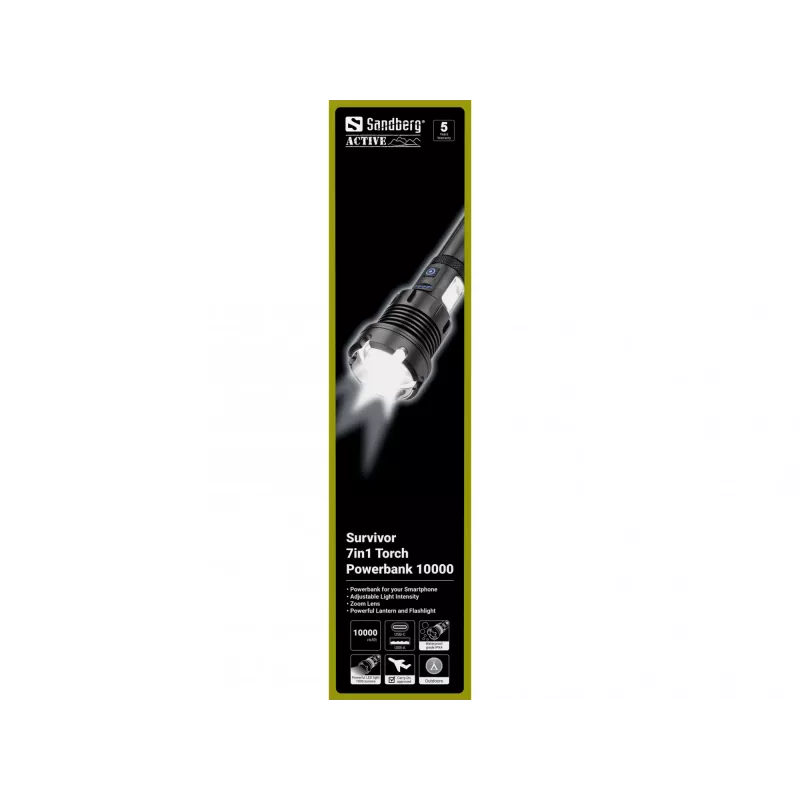 Sandberg Survivor 7in1 Taschenlampe Powerbank 10000