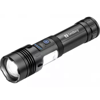 Sandberg Survivor 7in1 Torch Powerbank 5000, Hand-Taschenlampe, Schwarz, Aluminium, LED, 2 Lampen, 200 lm