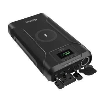 Sandberg Survivor Powerbank 7in1 76800, 76800 mAh, Lithium-Ion (Li-Ion), Kabelloses Laden, 3,6 V, Schwarz