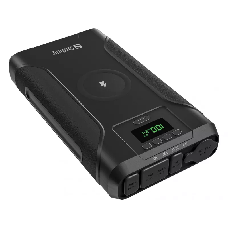 Sandberg Survivor Powerbank 7in1 76800, 76800 mAh, Lithium-Ion (Li-Ion), Kabelloses Laden, 3,6 V, Schwarz