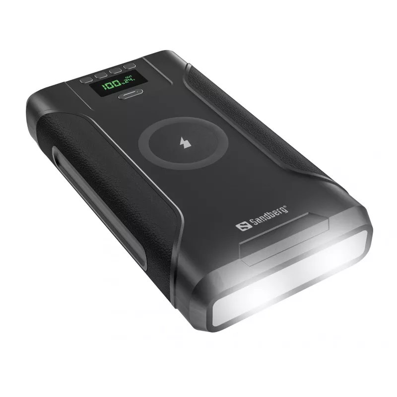 Sandberg Survivor Powerbank 7in1 76800, 76800 mAh, Lithium-Ion (Li-Ion), Kabelloses Laden, 3,6 V, Schwarz