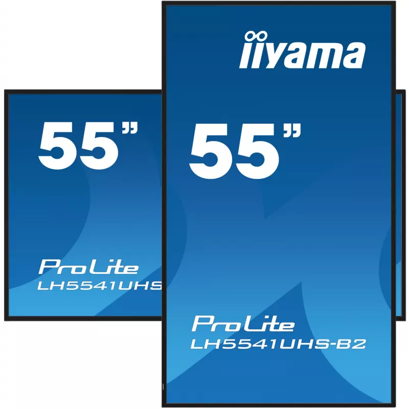 iiyama LH5541UHS-B2 Signage Display Kiosk-Design 138,7 cm (54,6 Zoll) LCD 500 cd/m² 4K Ultra HD Schwarz Integrierter Prozessor 24/7