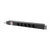 PDU Lanberg PDU-05E-0200-BK 5 AC-Steckdosen 1U Schwarz