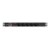 PDU Lanberg PDU-05E-0200-BK 5 AC-Steckdosen 1U Schwarz