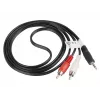 Audiokabel LANBERG 3,5-mm-auf-2×RCA-Stecker 1,5 m Schwarz