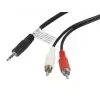 Audiokabel LANBERG 3,5-mm-auf-2×RCA-Stecker 1,5 m Schwarz