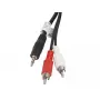 Audiokabel LANBERG 3,5 mm auf 2×Cinch-Stecker, 5 m, schwarz