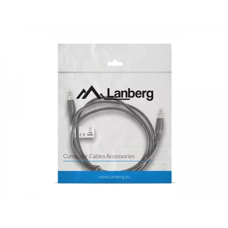 Audiokabel LANBERG 3,5 mm Stecker–Stecker 1,2 m Schwarz