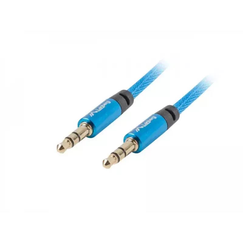 Audiokabel LANBERG 3,5 mm Stecker auf 3,5 mm Stecker, 2 m, blau