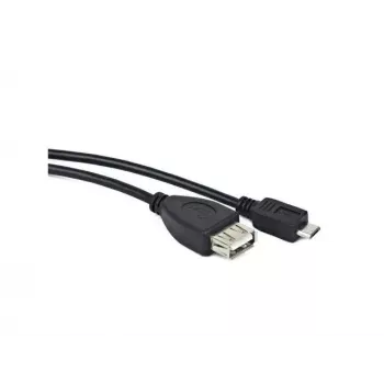 USB 2.0 Kabel LANBERG OEM-0006 — USB A auf Micro-USB B, 0,15 m, schwarz