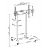Techly ICA-TR68M TV-Wandhalterung/Standfuß 2,54 m (100 Zoll) Schwarz