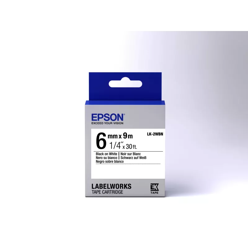Epson Label Cartridge Standard LK-2WBN Schwarz/Weiß 6mm (9m)