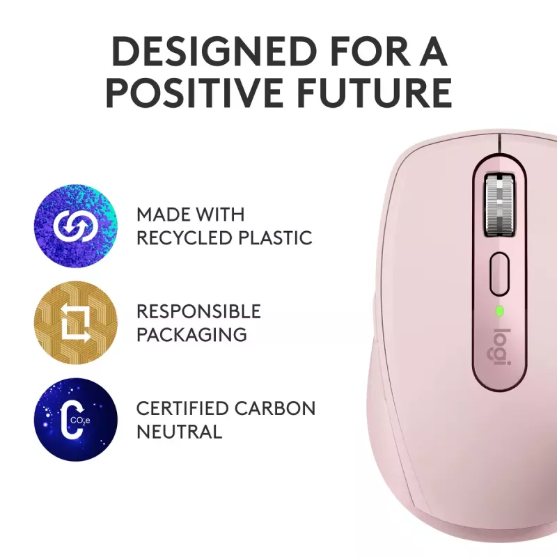 Maus Logitech MX 3S Pink USB Optisch