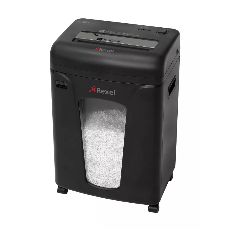 Rexel Mercury REM820 Jam Free Shredder P5, Mikroschnitt, Arbeitsbreite 22,5 cm, Schnittgröße 1,9 x 15 mm, Auffangvolumen 21 L, 220 Blatt, 58 dB