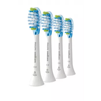 Philips Premium Plaque Defence HX9044/87 4er-Pack Bürstenköpfe, 4 St., Weiß, 3 Monate, Mittel, 62000 Bewegungen pro Minute, Philips