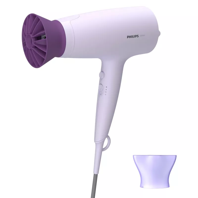 Haartrockner Philips BHD341/10 2100 W, lila, 6 Geschwindigkeiten, 6 Hitzestufen, Kaltstufe, Frisierdüse