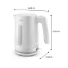 Philips 3000 Series Wasserkocher, 1,7 l, 2200 W, Weiß, Kunststoff, Überhitzungsschutz, kabellos