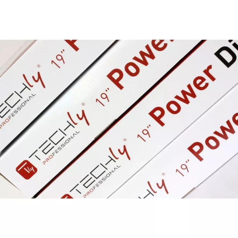 Techly Rack 19 Zoll PDU 12 VDE-Ausgänge mit C20-Stecker und Schalter