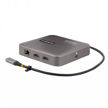 StarTech.com USB-C Dockingstation, Dual 4K 60Hz HDMI, kompatibel mit Macbook Pro (M1/M2/M3/M4) und Windows, USB-A/USB-C 10Gbps Hub, 100W Power Delivery, GbE, SD, 56cm Kabel