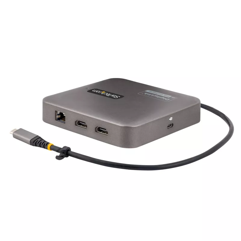 StarTech.com USB-C Dockingstation, Dual 4K 60Hz HDMI, kompatibel mit Macbook Pro (M1/M2/M3/M4) und Windows, USB-A/USB-C 10Gbps Hub, 100W Power Delivery, GbE, SD, 56cm Kabel