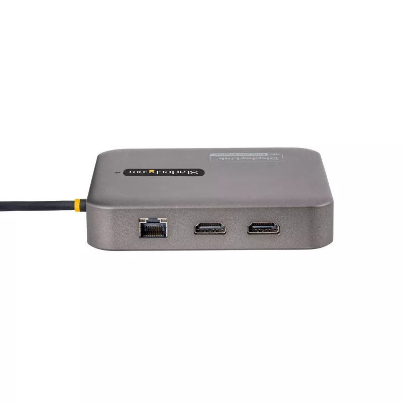 StarTech.com USB-C Dockingstation, Dual 4K 60Hz HDMI, kompatibel mit Macbook Pro (M1/M2/M3/M4) und Windows, USB-A/USB-C 10Gbps Hub, 100W Power Delivery, GbE, SD, 56cm Kabel