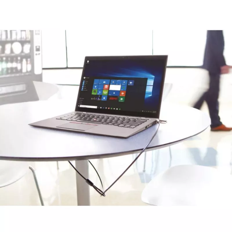 Techly Combination Notebook-Sicherheits-Zahlenschloss für Nano-Slot, 1,8 m, Zahlenschloss, Metall, Stahl, Silber