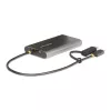 StarTech.com USB-C auf Dual-HDMI-Adapter – USB-C oder A auf 2x HDMI – 4K 60Hz – 100W Power Delivery Pass-Through – 30 cm (1ft) integriertes Kabel – USB-zu-HDMI Multi-Monitor-Konverter für Laptop – TAA