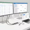 StarTech.com USB-C auf Dual-HDMI-Adapter – USB-C oder A auf 2x HDMI – 4K 60Hz – 100W Power Delivery Pass-Through – 30 cm (1ft) integriertes Kabel – USB-zu-HDMI Multi-Monitor-Konverter für Laptop – TAA