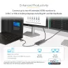 StarTech.com USB-C auf Dual-HDMI-Adapter – USB-C oder A auf 2x HDMI – 4K 60Hz – 100W Power Delivery Pass-Through – 30 cm (1ft) integriertes Kabel – USB-zu-HDMI Multi-Monitor-Konverter für Laptop – TAA