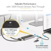 StarTech.com USB-C auf Dual-HDMI-Adapter – USB-C oder A auf 2x HDMI – 4K 60Hz – 100W Power Delivery Pass-Through – 30 cm (1ft) integriertes Kabel – USB-zu-HDMI Multi-Monitor-Konverter für Laptop – TAA