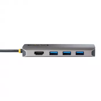 StarTech.com USB-C-Multiport-Adapter – 4K 60Hz HDMI-Video, 3-Port 5Gbit/s USB-A-Hub, 100W USB Power Delivery Durchschleifung/GbE/SD/MicroSD, 30cm Kabel, tragbare Laptop-Dockingstation