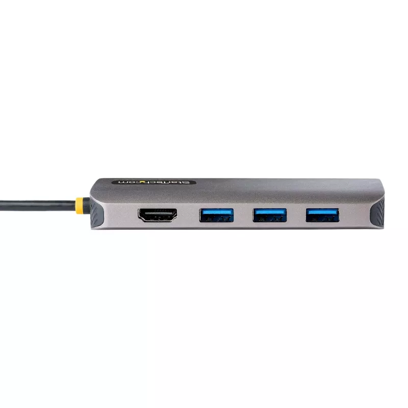 StarTech.com USB-C-Multiport-Adapter – 4K 60Hz HDMI-Video, 3-Port 5Gbit/s USB-A-Hub, 100W USB Power Delivery Durchschleifung/GbE/SD/MicroSD, 30cm Kabel, tragbare Laptop-Dockingstation