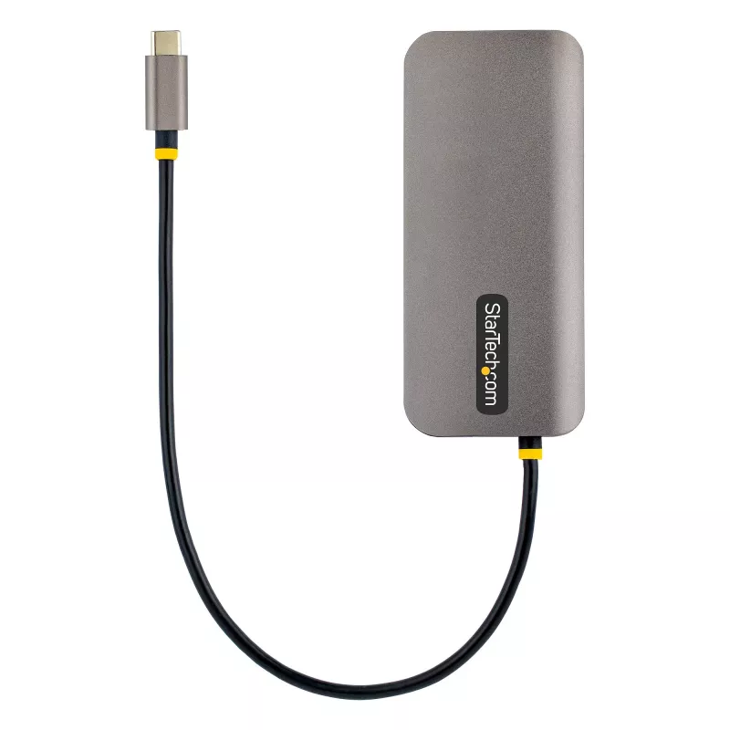 StarTech.com USB-C-Multiport-Adapter – 4K 60Hz HDMI-Video, 3-Port 5Gbit/s USB-A-Hub, 100W USB Power Delivery Durchschleifung/GbE/SD/MicroSD, 30cm Kabel, tragbare Laptop-Dockingstation