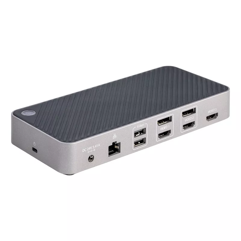 StarTech.com USB-C Triple Monitor Docking Station - HDMI/DP Triple 4k USB-C Dock - 5x USB Hub - GbE - 100W PD - Universal Multi Monitor Docking Station - Thunderbolt 3/4 Kompatibel