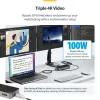 StarTech.com USB-C Triple Monitor Docking Station - HDMI/DP Triple 4k USB-C Dock - 5x USB Hub - GbE - 100W PD - Universal Multi Monitor Docking Station - Thunderbolt 3/4 Kompatibel