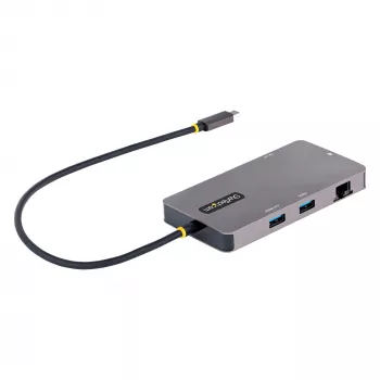 StarTech.com USB-C-Multiport-Adapter, Dual-HDMI-Video, 4K 60Hz, 2-fach 5 Gbit/s USB-A-Hub, 100 W Power Delivery Pass-Through/GbE/SD/MicroSD, 30 cm Kabel, Reise-Dock, Laptop-Dockingstation