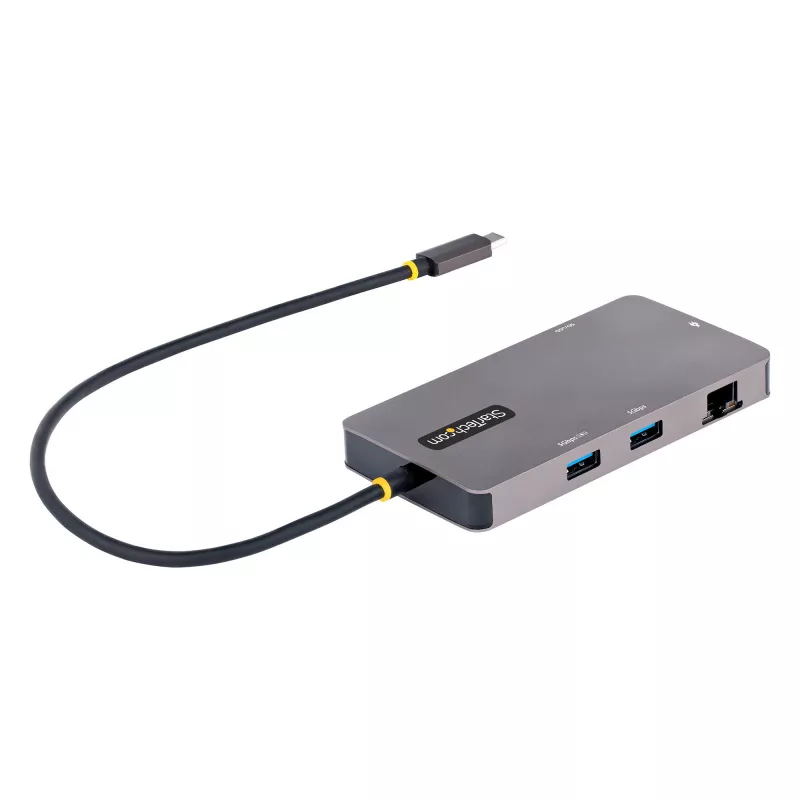 StarTech.com USB-C-Multiport-Adapter, Dual-HDMI-Video, 4K 60Hz, 2-fach 5 Gbit/s USB-A-Hub, 100 W Power Delivery Pass-Through/GbE/SD/MicroSD, 30 cm Kabel, Reise-Dock, Laptop-Dockingstation