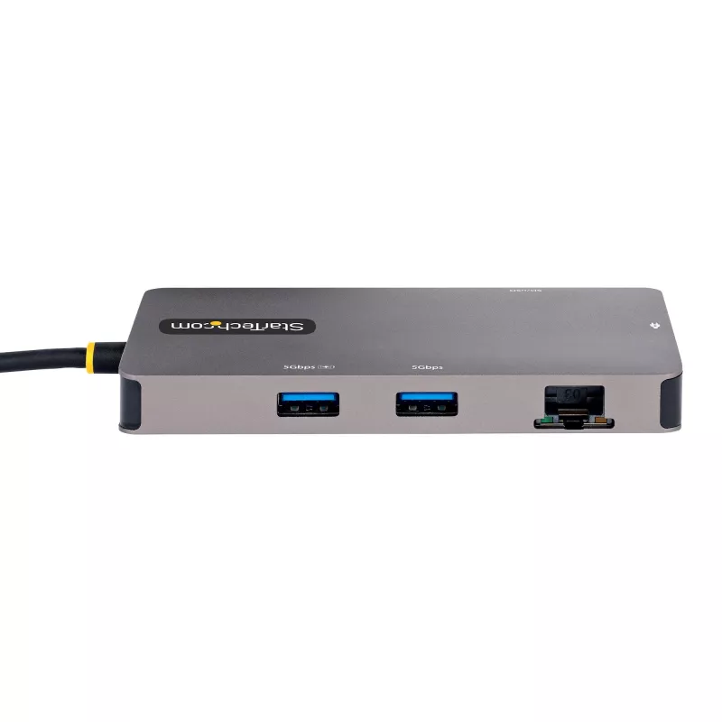 StarTech.com USB-C-Multiport-Adapter, Dual-HDMI-Video, 4K 60Hz, 2-fach 5 Gbit/s USB-A-Hub, 100 W Power Delivery Pass-Through/GbE/SD/MicroSD, 30 cm Kabel, Reise-Dock, Laptop-Dockingstation