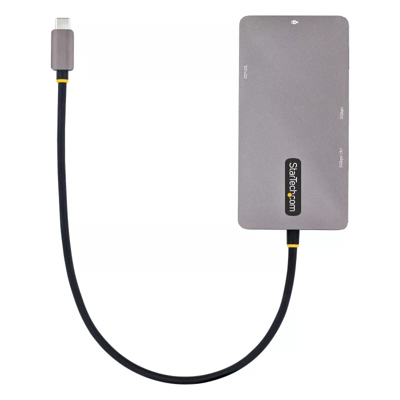 StarTech.com USB-C-Multiport-Adapter, Dual-HDMI-Video, 4K 60Hz, 2-fach 5 Gbit/s USB-A-Hub, 100 W Power Delivery Pass-Through/GbE/SD/MicroSD, 30 cm Kabel, Reise-Dock, Laptop-Dockingstation