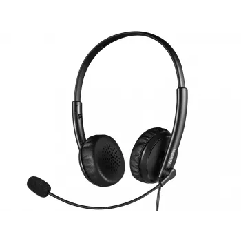 Sandberg 2in1 Office Headset Klinke+USB, Kabelgebunden, Büro/Callcenter, 20 - 20000 Hz, 110 g, Kopfhörer, Schwarz