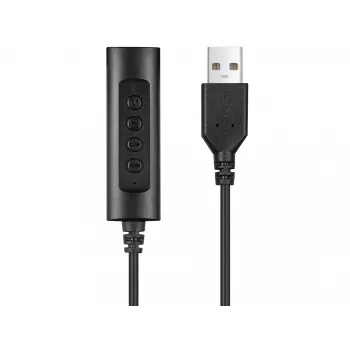Sandberg 2in1 Office Headset Klinke+USB, Kabelgebunden, Büro/Callcenter, 20 - 20000 Hz, 110 g, Kopfhörer, Schwarz