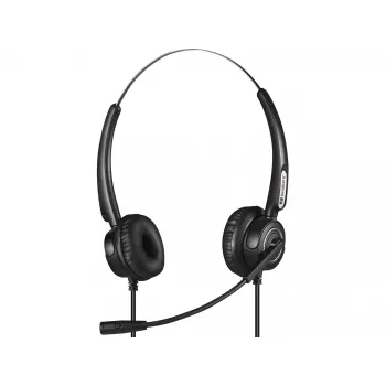 Sandberg USB+RJ9/11 Headset Pro Stereo, Kabelgebunden, Büro/Callcenter, 20 - 7000 Hz, Headset, Schwarz