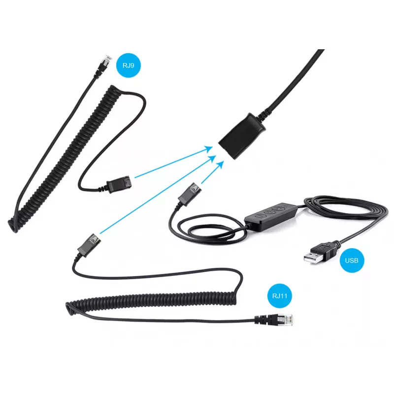 Sandberg USB+RJ9/11 Headset Pro Stereo, Kabelgebunden, Büro/Callcenter, 20 - 7000 Hz, Headset, Schwarz