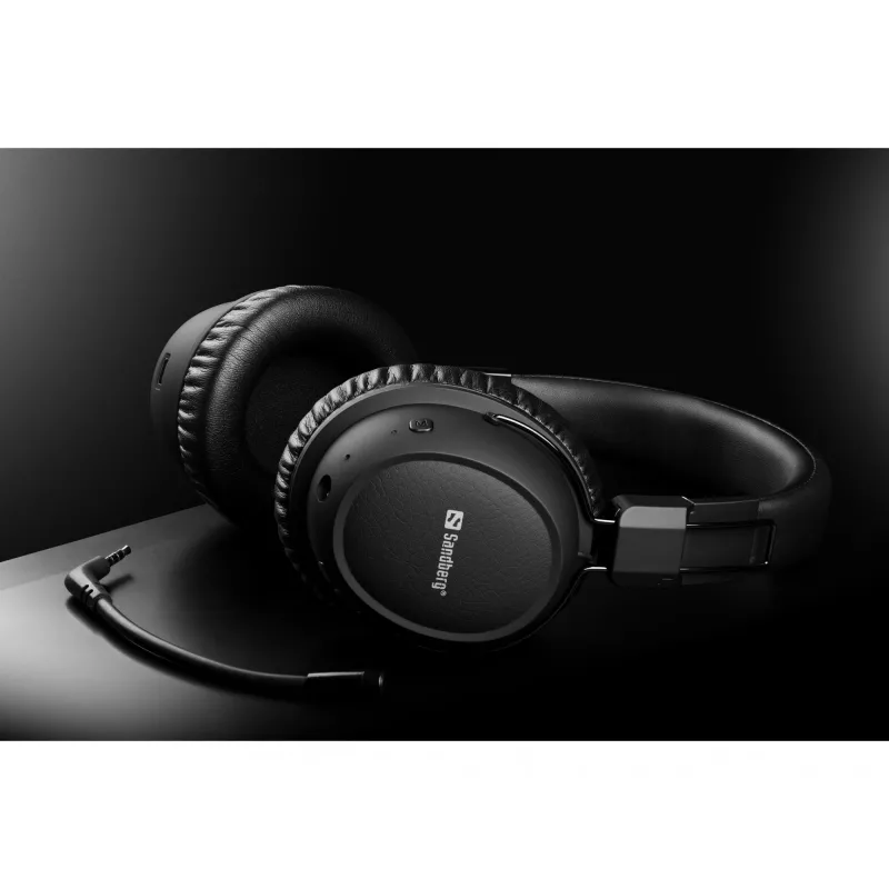 Sandberg kabelloses Headset ANC FlexMic, Kabellos, Gaming, 20 - 20000 Hz, 211 g, Headset, Schwarz