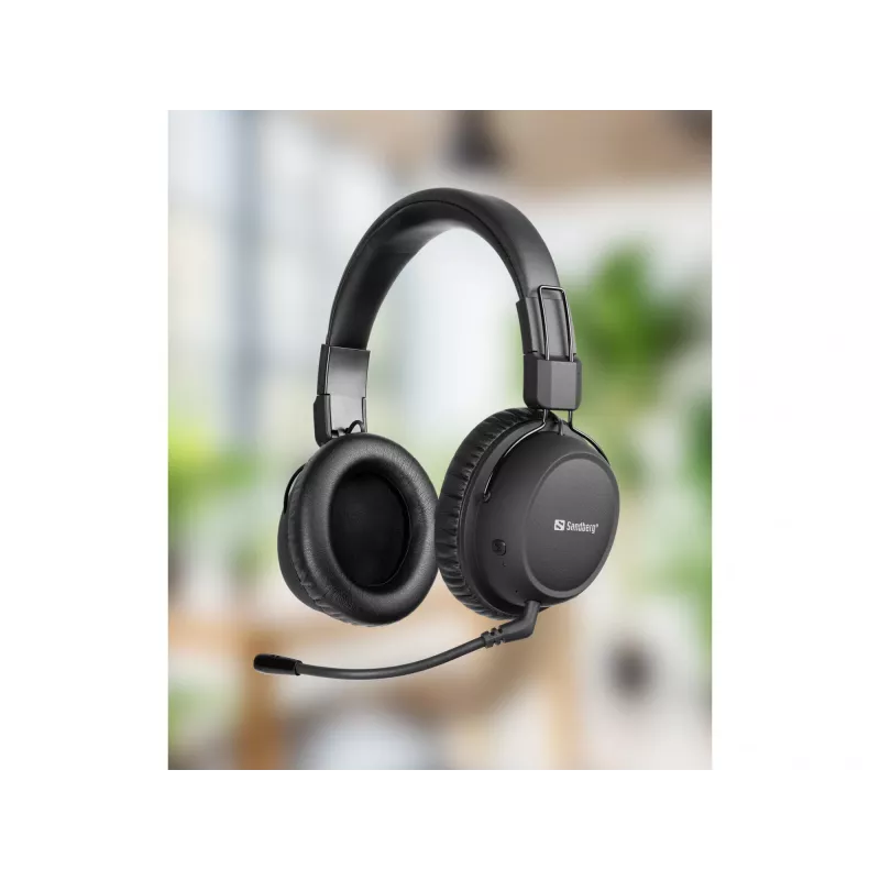 Sandberg kabelloses Headset ANC FlexMic, Kabellos, Gaming, 20 - 20000 Hz, 211 g, Headset, Schwarz