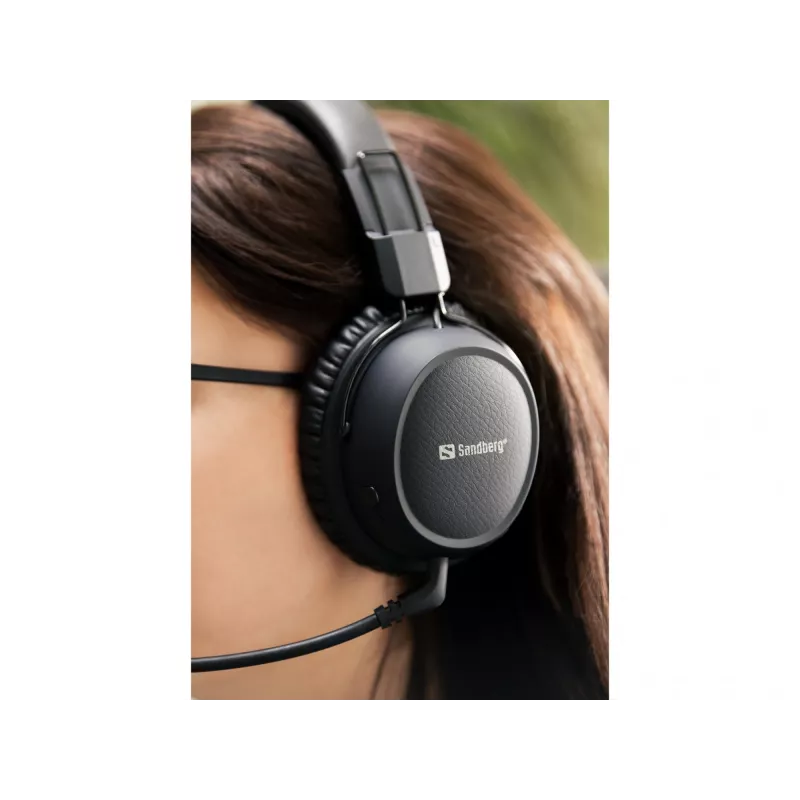 Sandberg kabelloses Headset ANC FlexMic, Kabellos, Gaming, 20 - 20000 Hz, 211 g, Headset, Schwarz