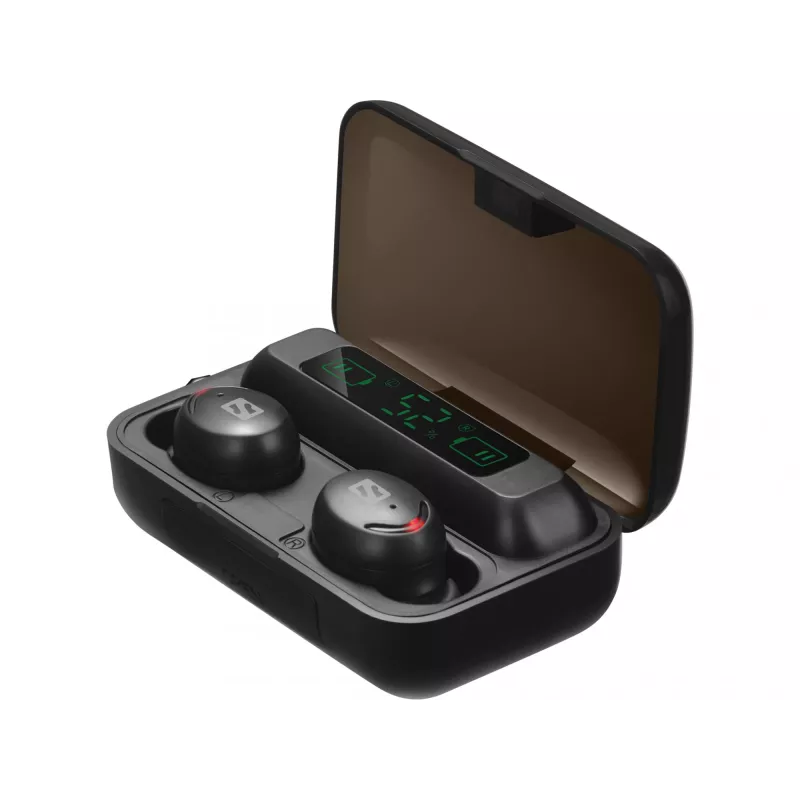 Sandberg Wireless Earbuds + Powerbank, True Wireless Stereo (TWS), 20 - 20000 Hz, Anrufe/Musik, Headset, Schwarz
